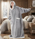 Plaid Polaire Géant 150 cm avec Manches et Capuche, Couverture Sweat Oversize Ultra Douce et Chaude pour Femme et Homme, Vêtement Cocooning d’Hiver