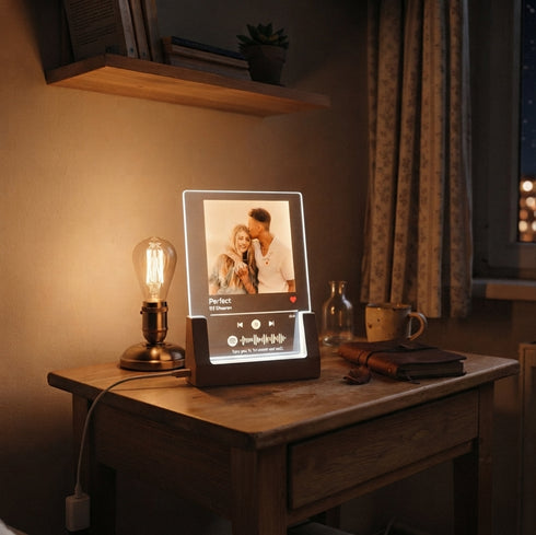 ❤️ Cadre Photo Personnalisé Style Spotify – Cadeau Couple