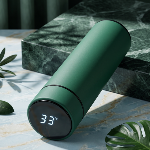 Gourde Thermos Isotherme 500 ml en Acier Inoxydable avec Tasse Intégrée