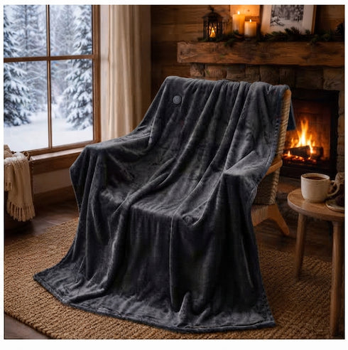 Écharpe Chauffante USB Portable avec Température Réglable, Couverture Chauffante Électrique en Flanelle pour Hiver, Bureau, Voyage et Maison