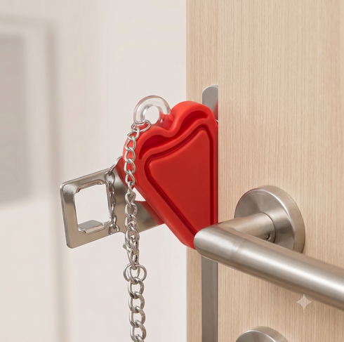 Serrure Portable de Porte Sans Perçage – Bloque-Porte de Sécurité pour Voyage, Hôtel et Maison