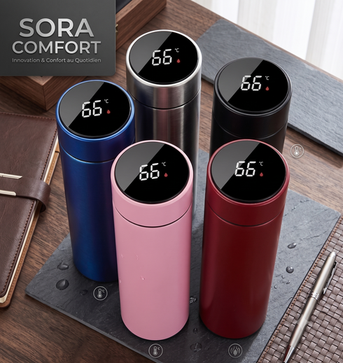 Gourde Thermos Isotherme 500 ml en Acier Inoxydable avec Tasse Intégrée