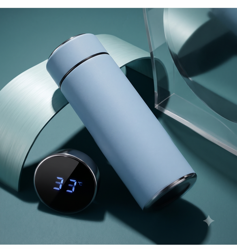 Gourde Thermos Isotherme 500 ml en Acier Inoxydable avec Tasse Intégrée